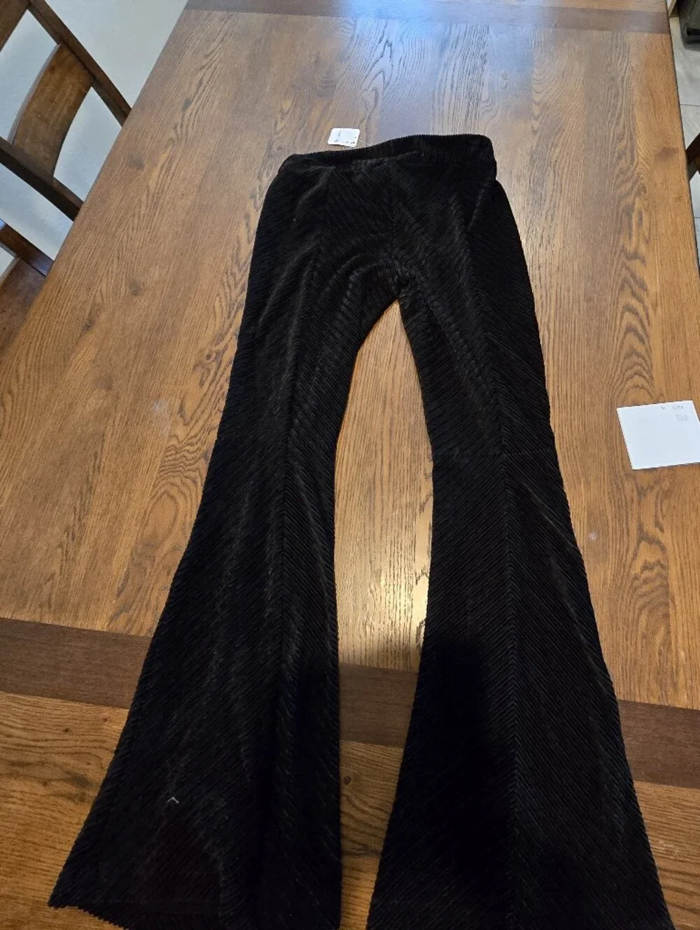 Free People Black Velvet Flare Pants